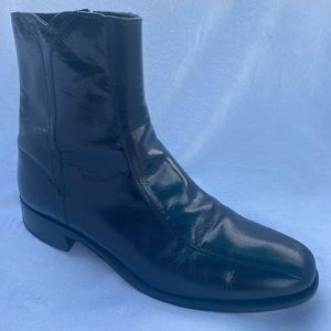 Florsheim Regent Men’s Black Leather Ankle Boots 11087 Zip Sides Size 10.5 D.